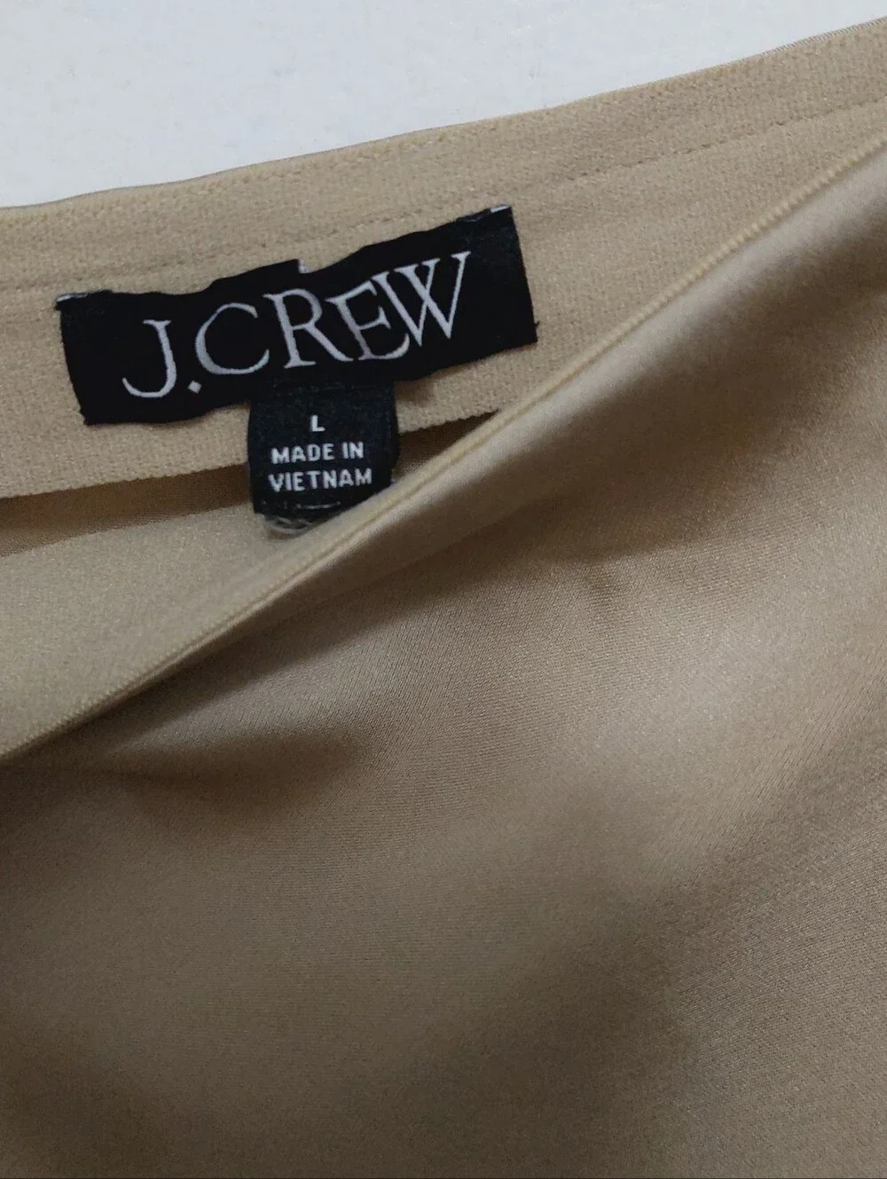 J. Crew Champagne Satin Maxi Skirt